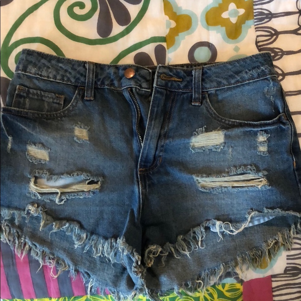 Cheeky High Waisted Jean Shorts